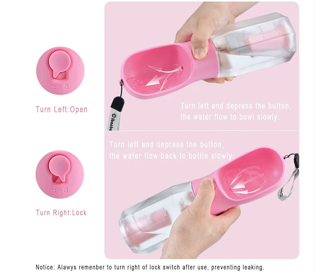 Portable Dog Water Bottle & Bowl